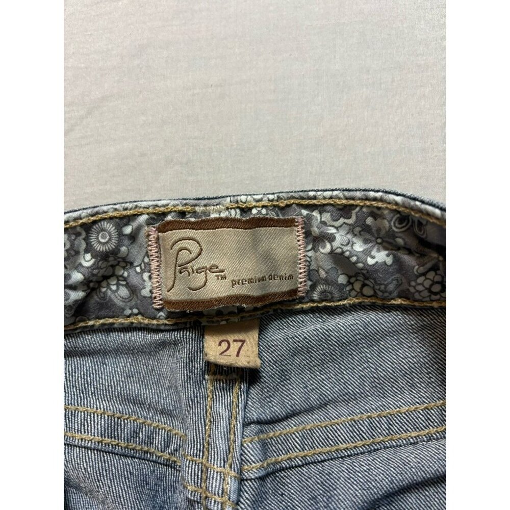 Paige Premium Denim Lauren Canyon Crop Capri Jeans 27 x21 Dark Wash Low Rise USA - Picture 6 of 8